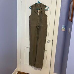 NWT mystree green utility jumpsuit small